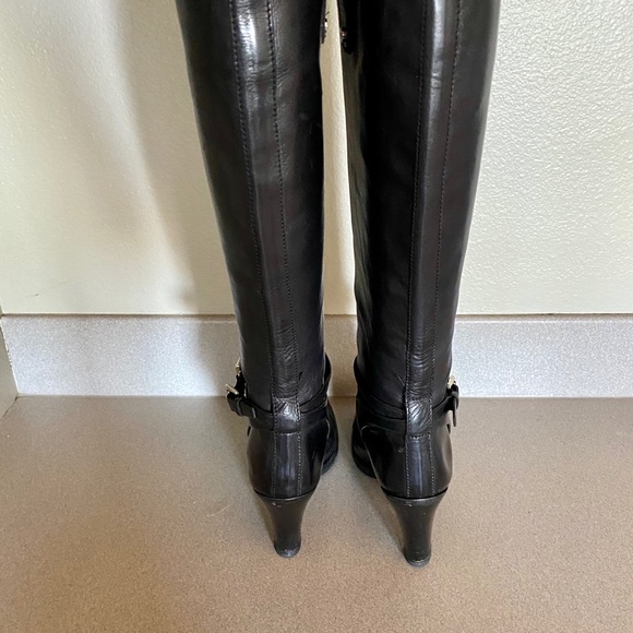 RALPH LAUREN COLLECTION Heeled Leather Boots - Picture 4 of 6